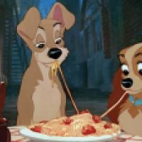Scene from the film Lady and the Tramp