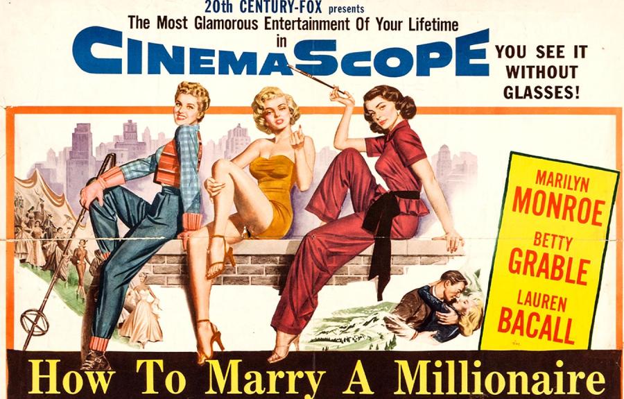 original poster for the film HOW TO MARRY A MILLIONAIRE