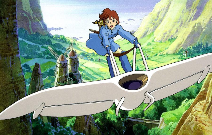 scene from the animation Nausicaä of the Valley of the Wind