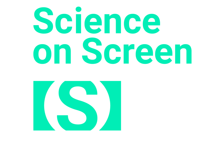 Green logo for Science on Screen against white background