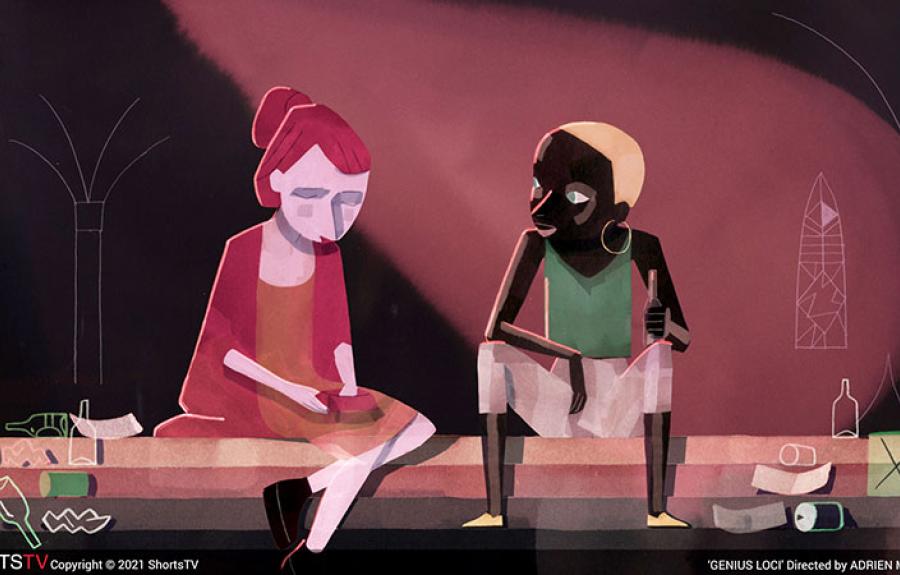 image from film GENIUS LOCI (Oscar Shorts Animation 2020)