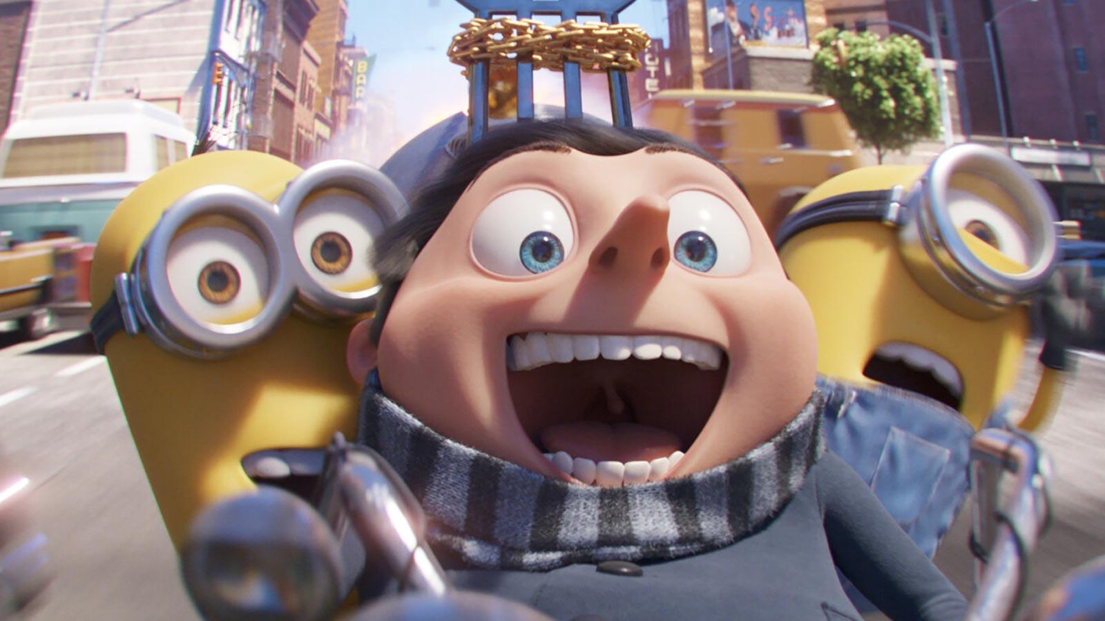 Scene from the film Minions: The Rise of Gru