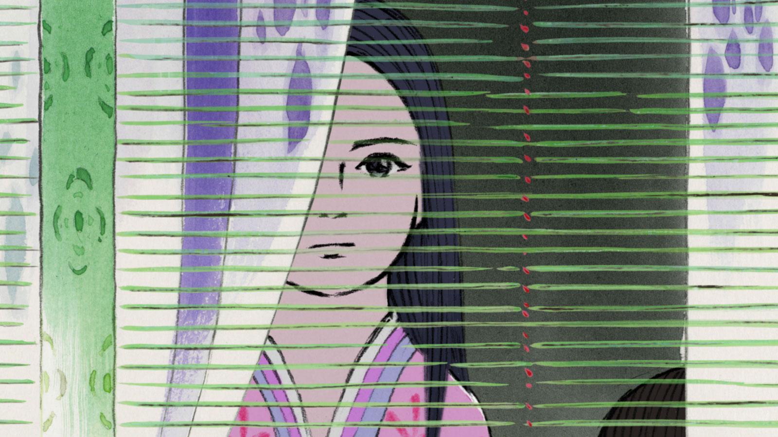 Scene from the film The Tale of Princess Kaguya