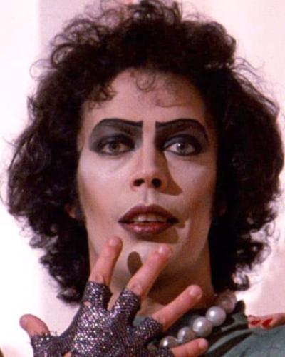 Frank-n-furter from THE ROCKY HORROR PICTURE SHOW